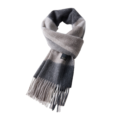 玖慕纯羊绒围巾男秋冬礼物礼盒装