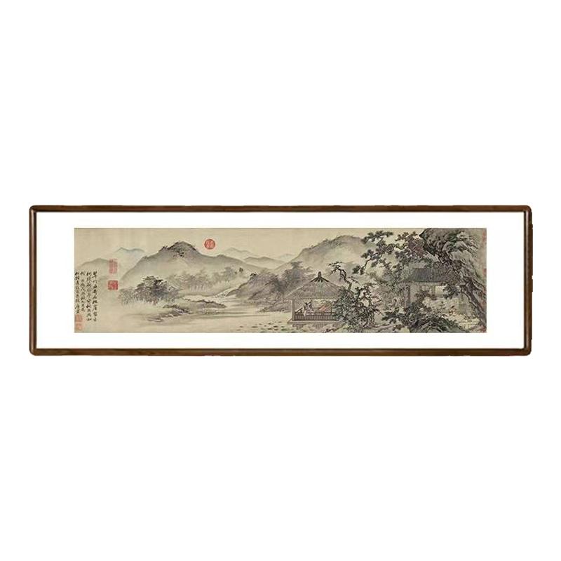 网红唐虎字伯画山水画国画现代中式客厅沙发装饰画书房办公室靠山