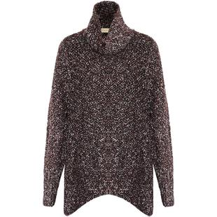 COCOBELLA时尚杂色宽松毛衣裙高领中长款洋气连衣裙MZ3309-2