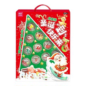 醉笔头文化新品圣诞礼盒橡皮小学生幼儿园奖励圣诞节拆拆乐橡皮文具送礼物