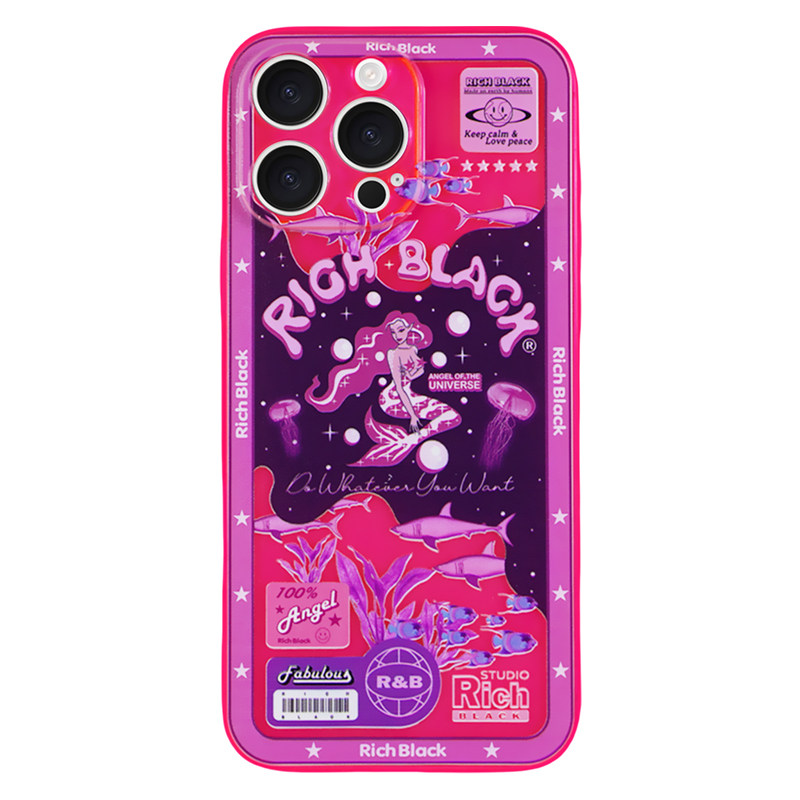 RichBlack原创设计 美人鱼荧光粉 re62 手机壳软适用于苹果17iphone16promax