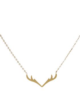 钛钢麋鹿女动物项链防掉色防过敏