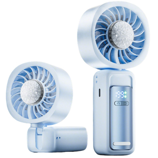 【制冷冰敷神器】2026新款手持小风扇超强力静音迷你学生usb便携式户外随身超长续航可充电手拿小型折叠挂脖