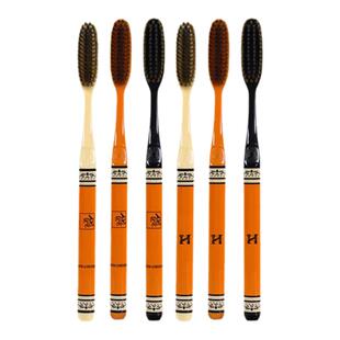 GYN【礼盒6支装】长头软毛牙刷家庭装情侣成人宽头防蛀超细防滑