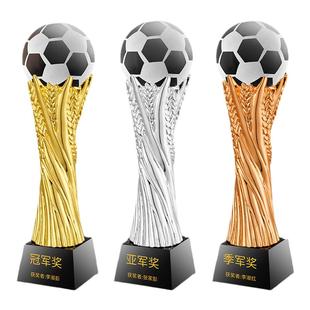 足球水晶奖杯定制金手套助攻王创意金球奖球员先生比赛颁奖总冠军
