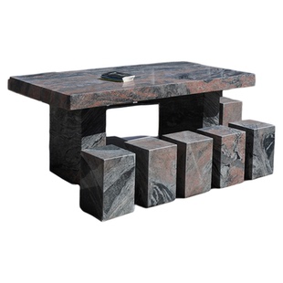 石桌石凳庭院花园一套家用天然休闲茶几鼻尖石头桌子户外石椅