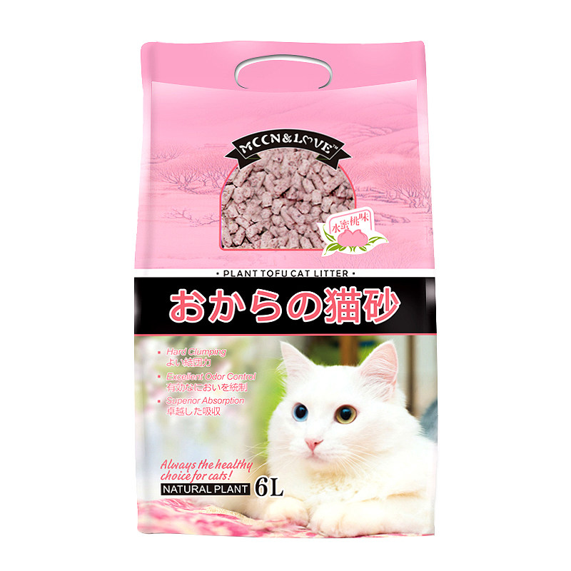 水蜜桃原味植物豆腐猫砂包邮