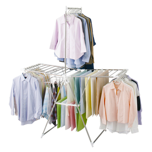 爱丽思落地晾衣架折叠多功能晾晒架室内阳台凉衣杆挂衣架晒被衣服