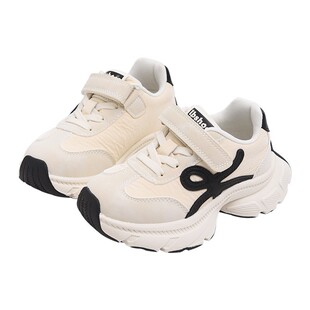 女童运动鞋儿童老爹鞋2026春季新款白色时尚单鞋小女孩跳步鞋童鞋