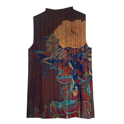 压褶印花褶皱设计款原创背心