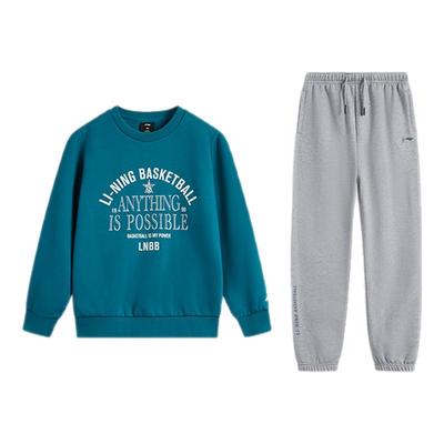 李宁运动卫衣套装男加绒保暖休闲