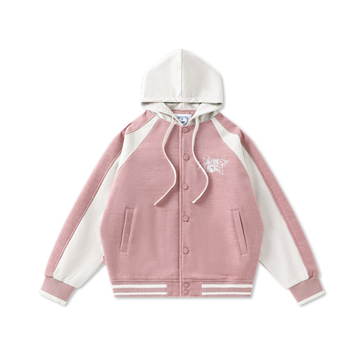 LAMLICKA拼接撞色连帽夹克棒球服