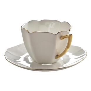 妙HOME 复刻英国中古Shelley Queen Anne 红茶杯碟金边八角杯咖啡