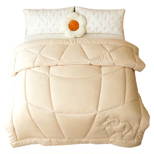 筑巢鸟澳洲羊毛被子精选羊毛轻盈蓬松立体包边家用四季通用被芯