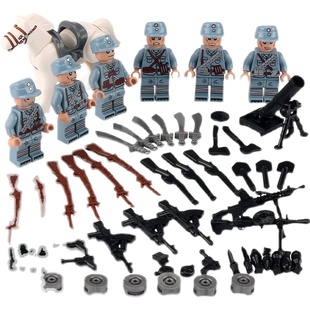 中国积木男孩子拼装军事士兵部队八路军长津湖小人仔儿童拼图玩具