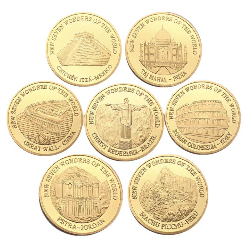 世界七大奇迹纪念金币收藏礼品