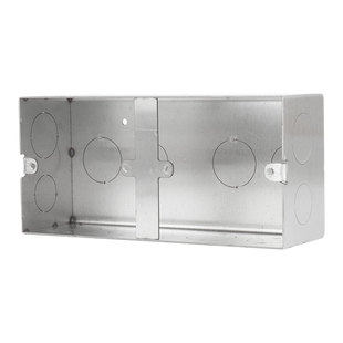 GJ86型暗盒不锈钢暗装底盒插座预埋安装盒开关通用连体阻燃76线盒