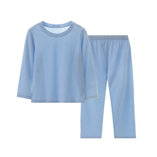 儿童睡衣春秋男女童家居服薄款天丝棉麻大童学生长袖秋衣秋裤套装