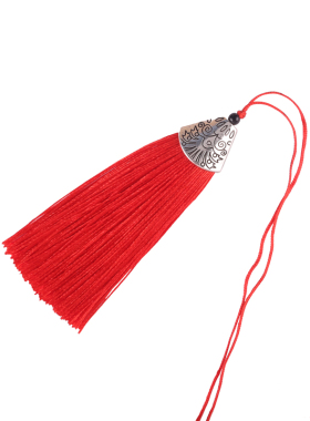 diy短款中国结红色毛衣链吊穗