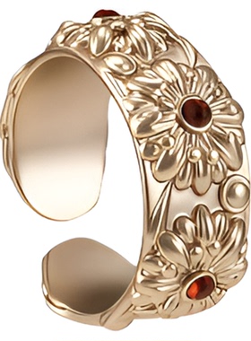 小众雏菊系列法式复古戒指