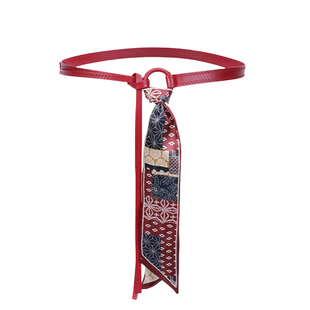 丝巾腰带配饰女丝带腰链皮带嘻哈朋克复古美式装饰配牛仔裤带红色