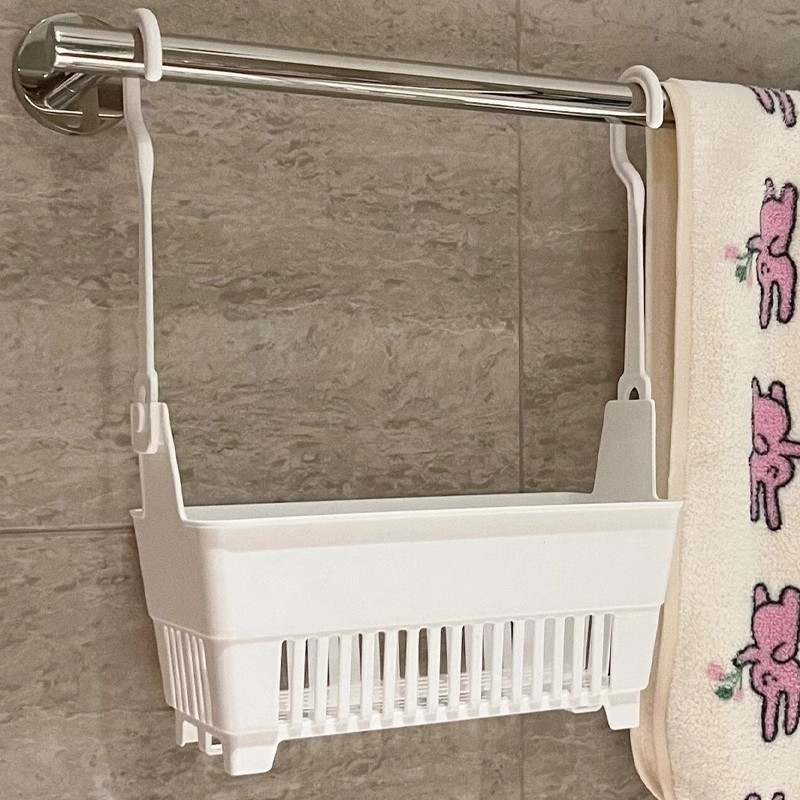 化妆室置物架免打孔浴室挂篮放沐浴露壁挂式洗漱用品多功能角架