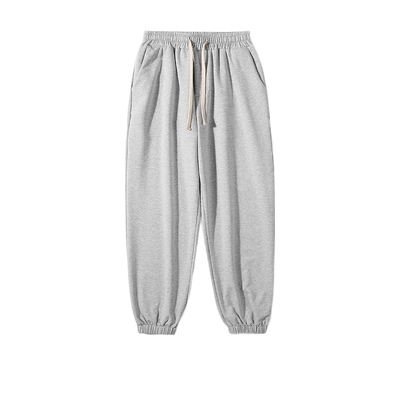 悟空有货复古纯色街头情侣卫裤