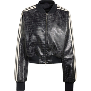 Adidas/阿迪达斯正品三叶草女士时尚宽松短款立领夹克外套KE5035