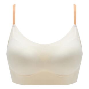 无痕美背外扩型内衣新款2025女士小胸聚拢背心式一体运动文胸白色