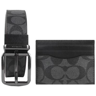 【自营】COACH/蔻驰 男士PVC配皮腰带礼盒 C8278