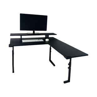 蓝鲸家具床上升降转角电脑桌电竞桌上铺学习桌大学宿舍台式电脑桌