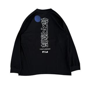 ABDP秋季男士纯棉长袖T恤宽螺纹美式休闲潮流宽松印花情侣上衣