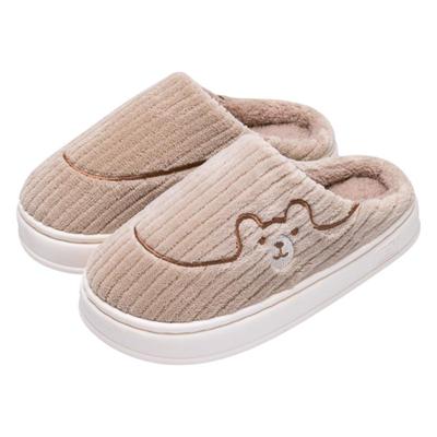 防滑防臭情侣款棉拖鞋秋冬季保暖