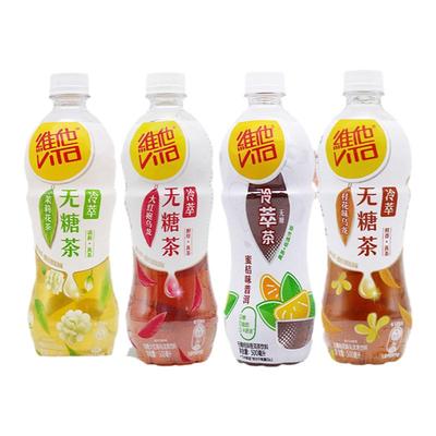 维他0糖柠檬茶|茉莉花|桂花乌龙茶|蜜桔普洱茶|无糖茶500ml*6瓶