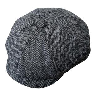 浴血黑帮复古羊毛粗花呢八角帽男英伦百搭报童帽子女HarrisTweed