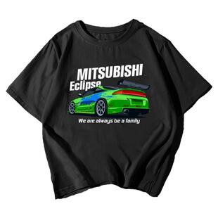 JDM改装车速度与激情supra马自达RX7三菱日蚀汽车短袖t恤衫男半袖