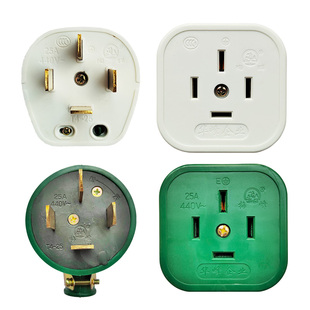 华峰梅峰二孔三孔三相四线插头插座工业橡皮玻璃钢防水耐摔16A25A