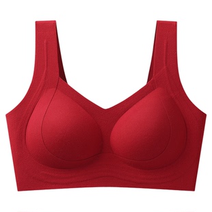 无磁内衣无磁无铁过安检门电子厂上班本命年红色轻暖背心式文胸罩
