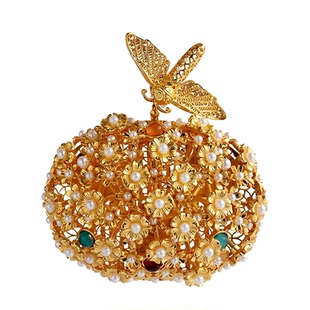 国博正版代购李静训金银珠花头饰立体AR冰箱贴头饰凤冠新品礼盒装