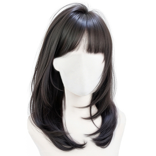 不用戴发网假发女片头顶蓬松颅顶增发量遮白发高层次锁骨发全头套