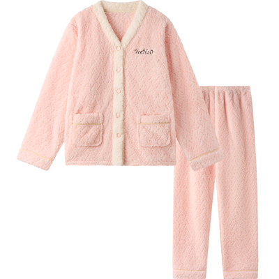 蓬松保暖抗静电，加厚青少年睡衣