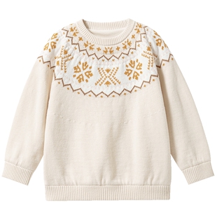 【商场同款】英氏儿童毛衣秋冬女童长袖羊毛衫春季针织衫上衣新款