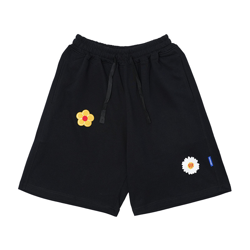 WASSUP阳光花朵重磅运动休闲短裤
