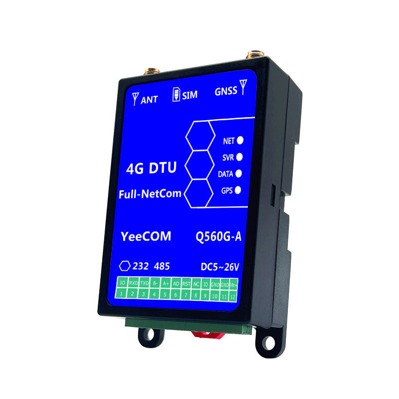 YeeCOM工业级4G DTU北斗gps定位485串口232透传MQTT模块Cat1导轨