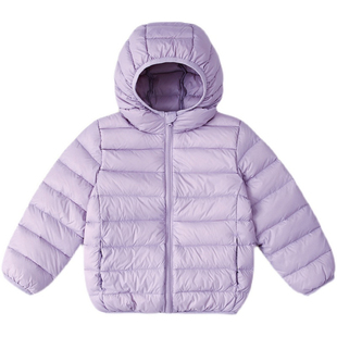 胖胖象儿童轻薄羽绒服保暖白鸭绒外套新款男女童上衣连帽休闲童装