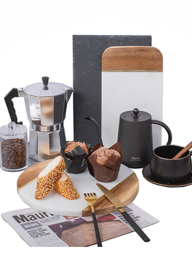 北欧样板间厨房展厅咖啡厨具摆件