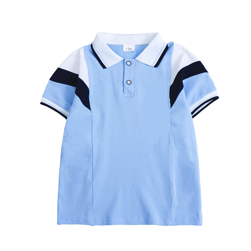 小学生短袖学生校服蓝色夏季幼儿园园服初中高中运动会班服毕业服