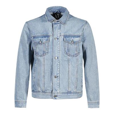 AX阿玛尼短款翻领牛仔服薄外套