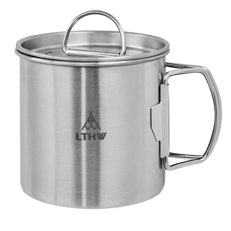 LTHW旅腾不锈钢套杯露营折叠杯