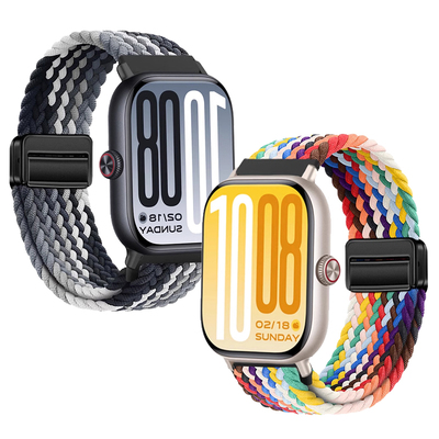 适用vivowatchgt2表带新款iqoowatchgt2尼龙编织磁吸腕带iQOO智能运动VIVO手表GT透气替换带男女表链配件通用